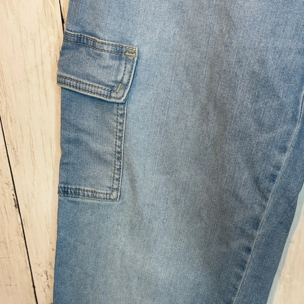 SO Girls 16plus Denim Cargo Wide Leg Jeans